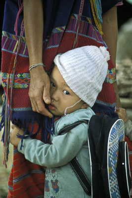 Mother and Child in Karin Village, Northern Thailand