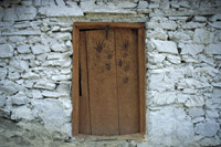 Handprints on Door In Ghasa, Nepal